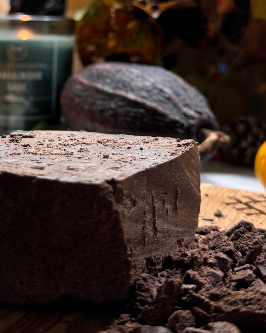 ceremonial grade cacao bar block