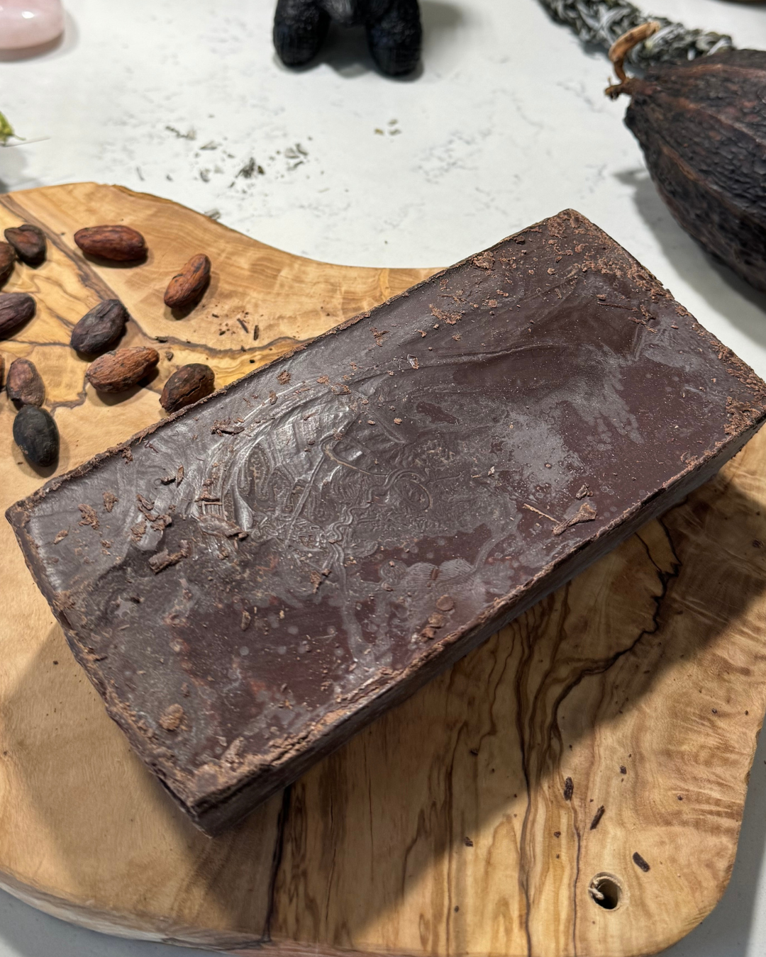 ceremonial grade cacao bar block