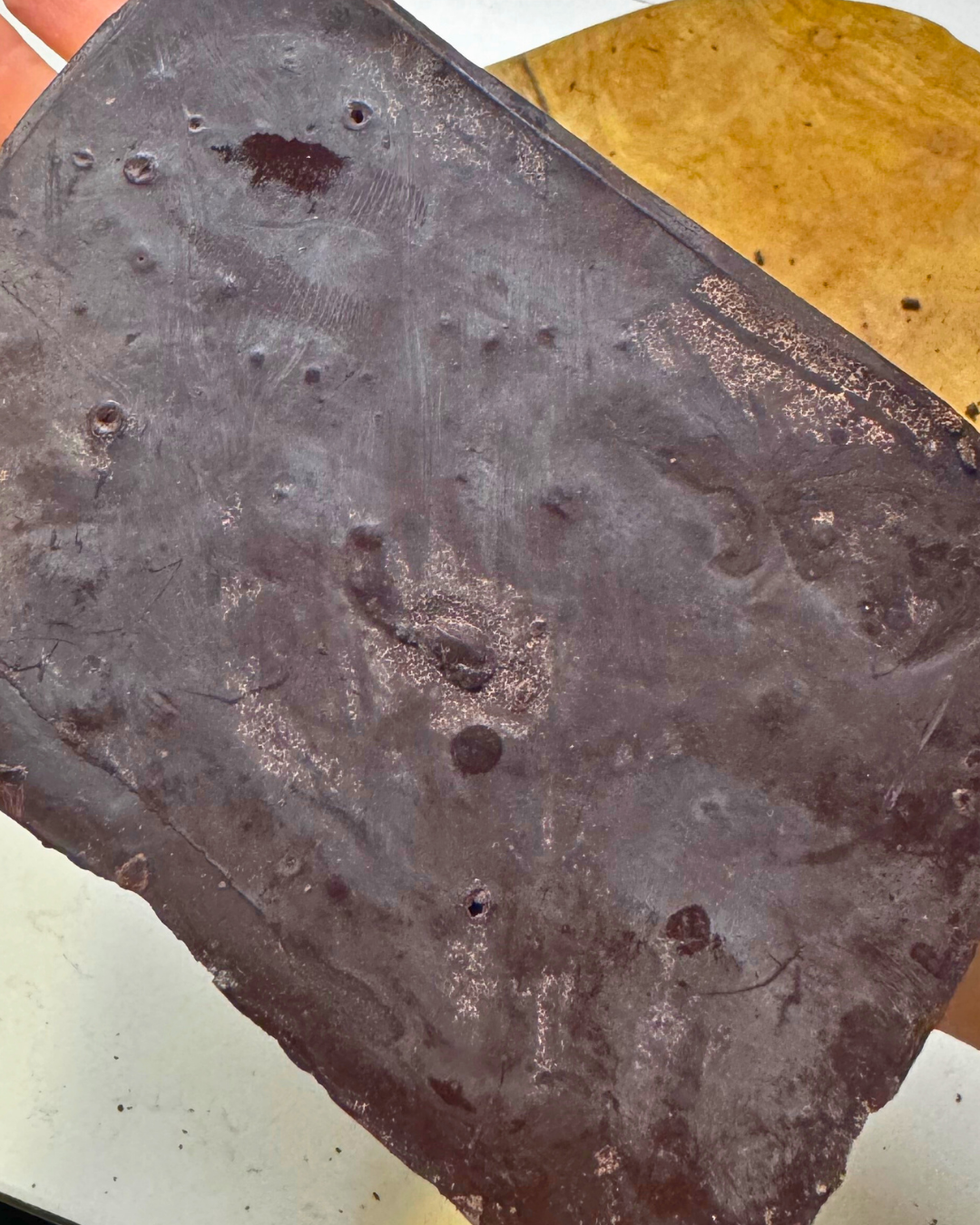 Pure vegan cacao block for rituals, meditation, and ceremonies