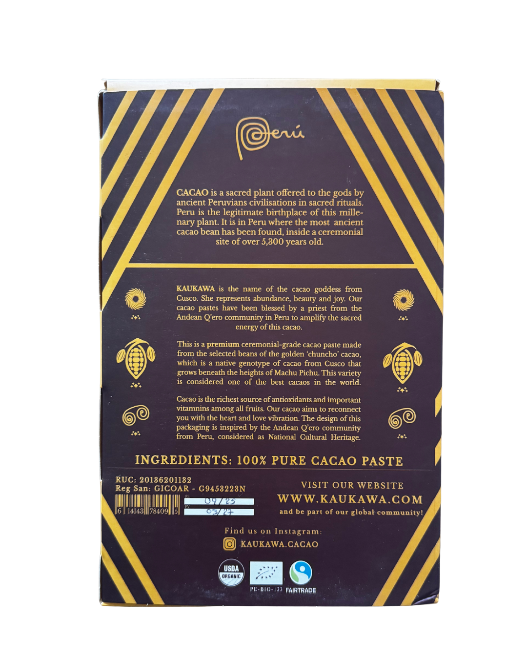 Ceremonial Grade Peruvian Cacao 1kg Organic